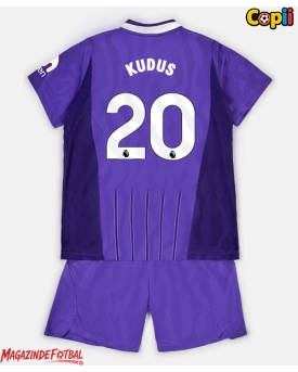 Tottenham Hotspur Mohammed Kudus #20 Echipament de Fotbal Replică 2026-27 Copii Treilea (+ Șorturi)